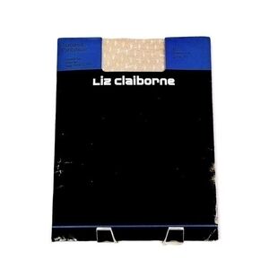 Vintage 1982 Liz Claiborne Textured Pantyhose Champagne Nude Cotton Panel NIP